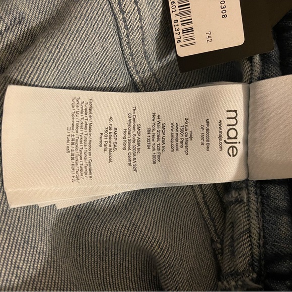 Maje NWT Women’s maje Jeans with Braided
Trim size 42 - Picture 11 of 14